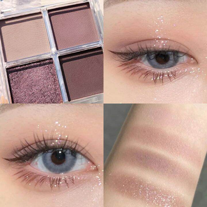 อายแชโดว์เคลือบเงา-4-สีอายแชโดว์-pearlescent-eyeshadow-pan