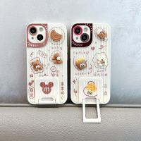 PCA เคสโทรศัพท์ เคสโทรศัพท์สวยๆ 【เคส iPhone 】เคสโทรศัพท์สเตอริโอการ์ตูนมาพร้อมกับขาตั้ง iPhone 11 12 13 11 Pro Max 12 Pro 13 Pro 7 plus 8 plus x xr xs เคสมือถือเสริมดวง