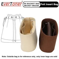 EverToner Felt Insert Organizer for NeoNoe BB Bucket Bag Women Makeup Handbag  Liner Storage Travel Inner Purse Cosmetic Shaper
