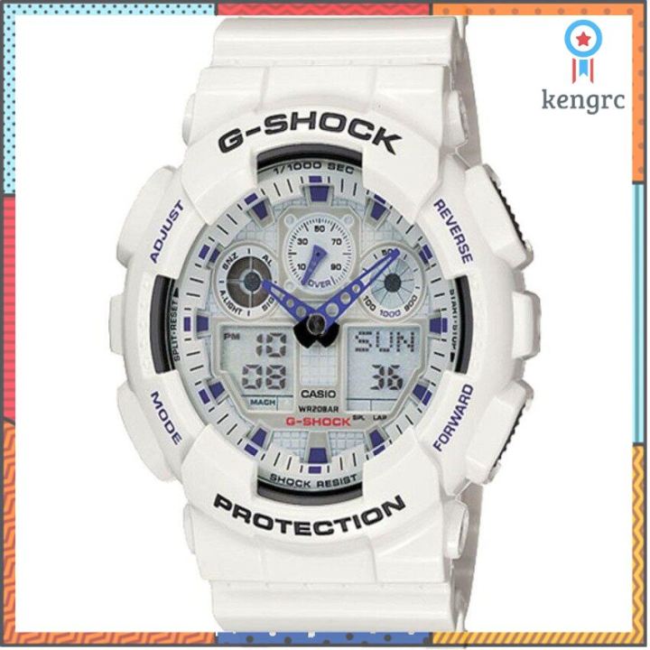 Casio G-Shock Resin Strap GA-100A-7ADR-White Sาคาต่อชิ้น (เฉพาะตัวที่ระบุว่าจัดเซทถึงขายเป็นชุด)