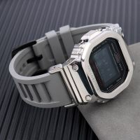 สายนาฬิกาข้อมือฟลูออรีน Ruer สำหรับ G-SHOCK ทุกกล่อง GM-5600ชุด DW5610 DW5600สายนาฬิกาสายคาดสายรัดข้อมือซิลิโคน16มม.