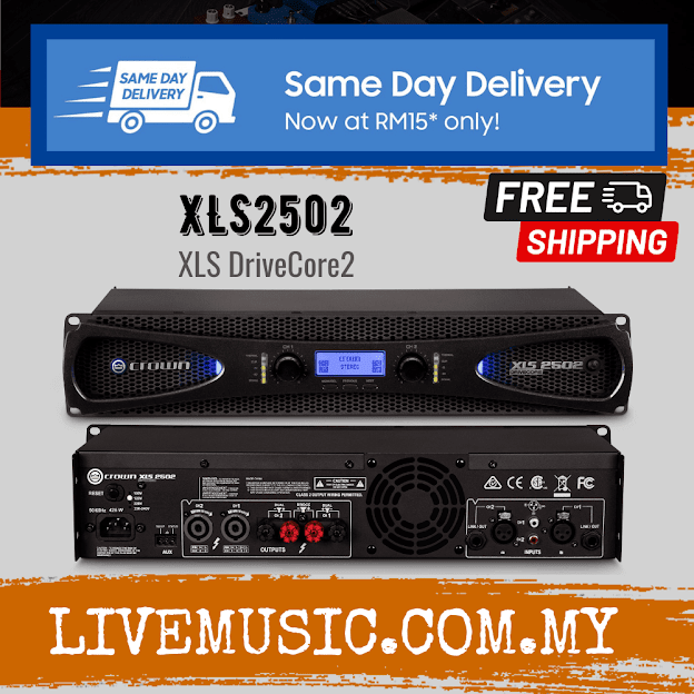 Crown XLS 2502 2channel Power Amplifier, 440W 8Ω ( XLS 2502 / XLS