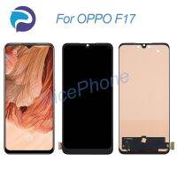 สำหรับ OPPO F17เปลี่ยนชิ้นส่วนจอสัมผัสแอลซีดีของเครื่องแปลงดิจิทัล6.44 "CPH2095 F17หน้าจอแสดงผล LCD