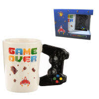 Creative GAME OVER Coffee Mug With 3D Game Controller Handgrip Ceramics Milk Tea Water Mug For Boy Birthday Gift