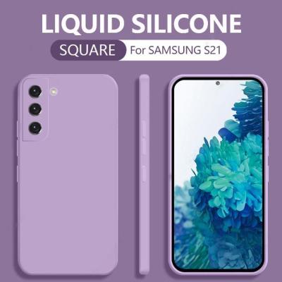 （A LOVABLE） Samsung Galaxy S21FE S21 S20 Plus S20FE Ultra Luxury Square Liquid เคสซิลิโคนกันกระแทกนุ่ม