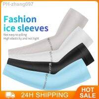 1 Pair Ice Silk Fishing Sleeve Summer Cool Driving Colorful Elasticity Sport Running Cycling Arm Protection Cycling Equipment