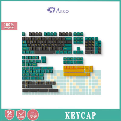 Keycaps Akko Marrs สีเขียวชุดเชอร์รี่184-คีย์