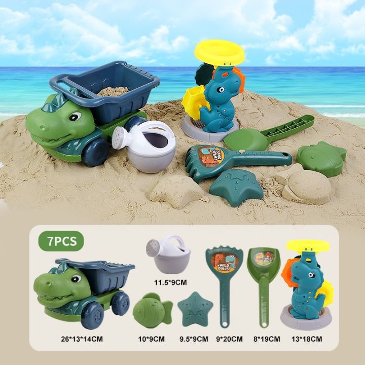 smilewil-ชุดตักทราย-รถของเล่นไดโนเสาร์-ของเล่นทราย-ชุดเล่นทราย-ของเล่นที่ตักทราย-ของเล่นชายหาด