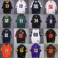 High quality olive clothing NFL Rugby Jersey Men Women Half-Sleeve Sports Harajuku Embroidered v-Neck American Football Half-Sleeved T-Shirt Hip-