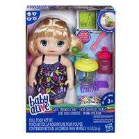 Baby Alive Sweet Spoonfuls Blonde Baby Girl Doll E0586 E0586ตุ๊กตาเด็กผู้หญิงสีบลอนด์ช้อนหวานแบบมีชีวิตชีวา