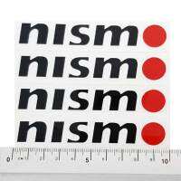 สติกเกอร์ติดก้านแม็ก NISMO 1 ชุด ติดได้ 4 ล้อ สีดำ ขนาด  9.5 x 1.4 cm.