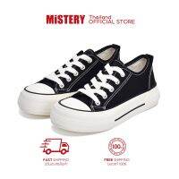 ◆ wwnp MISTERY รองเท้าผ้าใบพื้นนุ่ม รุ่น CLASSIC สีดำ ( MIS-812)