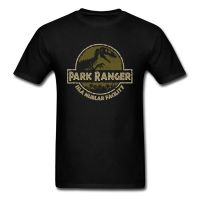 Park T-Rex Ranger T Shirt Jurassic Park T-shirt Men Summer Clothing Dinosaur Crash Tshirt Cool Cotton Tops Black Tee  USTK