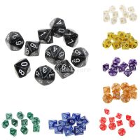 10ชิ้นเซ็ตสองสี Polyhedral ลูกเต๋าเกมลูกเต๋า D20 D12 D10คุกใต้ดินและมังกรเกมตาราง1220ด้านลูกเต๋า