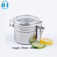 A-I Stainless Steel Airtight Sealed Canister Coffee Flour Sugar Tea Container Holder