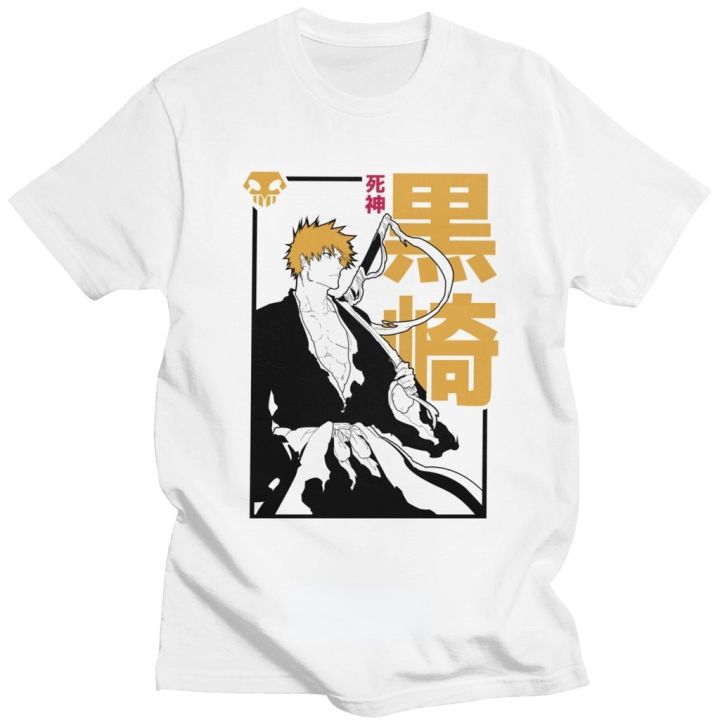 มีสินค้า-new-japanese-manga-ichigo-kurosaki-t-shirt-men-bleach-cartoon-fashion-t-shirt-short-sleeve-japan-anime-women-tees-tops-haraj