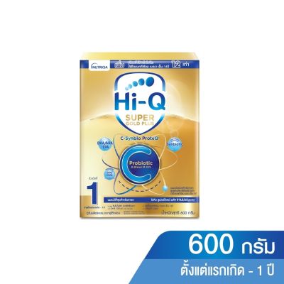 Hi-Q นมผง ไฮคิว ซุปเปอร์โกลด์ พลัส ซี สูตร1 ขนาด 600 กรัม 1 กล่อง