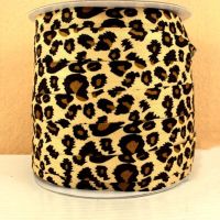 5 Yards 5/8" 16mm Leopard Zebra Stripe Print Foldover Elastic FOE Spandex Satin Band Tape Hair Tie Dress Sewing Trim 5Yc6580 Adhesives Tape