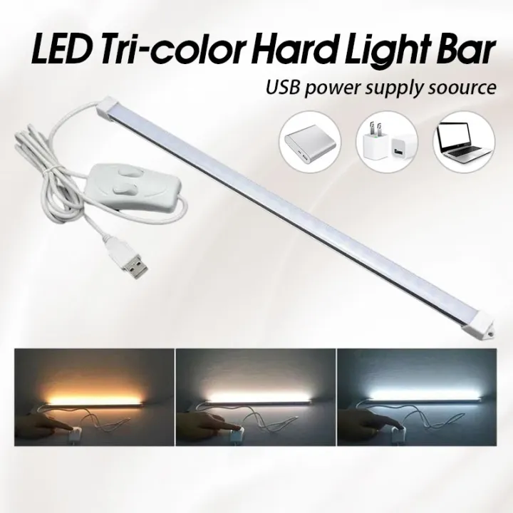 LED Under Cabinet Lighting 3 color Strip Light Bar with Power Cord ...