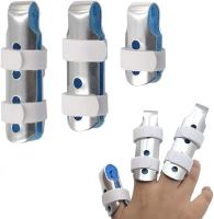 3pcs Finger Brace Support Posture Corrector Aluminium Finger Hand Splint Recovery Injury Pain Bending Deformation Correction