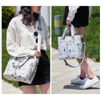 [กระเป๋าแฟชั่นร้อน688] Bolso De Mamá Saliente สำหรับผู้หญิง Bolsa De Gran Capacidad Ligera Oxford Pañal De Tela S Bolso De Hombro De Maternidad Para Bebé