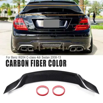 MERCEDES C CLASS W204 REAR WINDOW ROOF SPOILER AMG STYLE CARBON LOOK  2007-2014