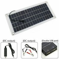 20W Solar Panel Car Van Boat Caravan Camper Trickle 5V 12V Battery Charger USB For Camping solar panel battery charger Wires Leads Adapters