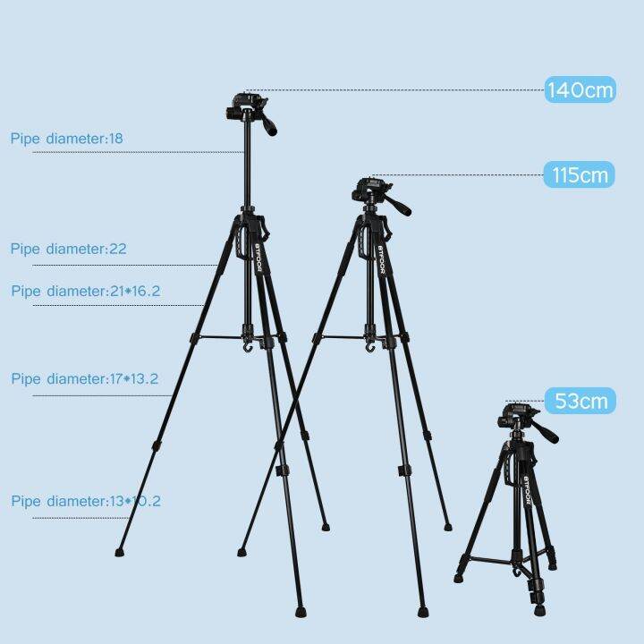 ขาตั้งสูงปานกลาง-p56lgud-55-140cm-อลูมินัมพร้อมเพลตไวสำหรับ-dslr-slr