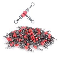 With Beads Barrel Lure Connector Swivel Fishhook Way Ring Accessories Fishing or For Three Line [hot]20 Fishing 50pcs Snap