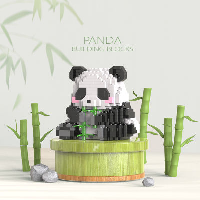 Creative DIY Assemable สัตว์น่ารักมินิสไตล์จีนสัตว์ Panda Building Block ของเล่นเด็กเพื่อการศึกษาสำหรับเด็กรุ่น Bricks
