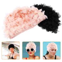 2Pcs Pools Petal Swimming Cap Protection Swimming Cap Bathing Swimming Cap for Women Swim Caps