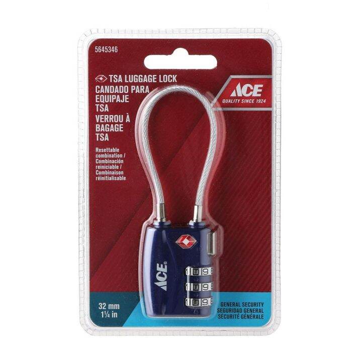 Ace Hardware TSA Cable Shackle Luggage Lock 32mm Lazada PH