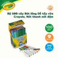 Bộ 100 cây Bút lông Dễ tẩy rửa Crayola Supertips, Nét thanh nét đậm thumbnail