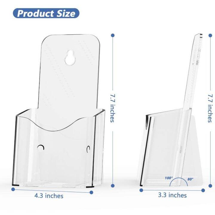coordinate-4-3x7-7นิ้ว-ผู้ถือโบรชัวร์อะคริลิ-ติดผนังแบบติดผนัง-พลาสติกทำจากพลาสติก-ขาตั้งแสดง-flyer-สะดวกสบายๆ-ที่จัดระเบียบวรรณกรรม-ที่จับแผ่นพับกว้าง-แผ่นพับหนังสือเล่มเล็กเมนู