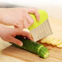 tr1 Shop Creative Vegetable Cutter Stainless Steel Potato Wavy Edged Cutter Knife Gadget Vegetable Fruit Potato Cutter Peeler Cooking Tools Kitchen Supplies