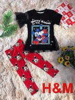 ชุดเซตเสื้อกางเกง งานป้าย H&amp;M ดิสนี่ย์ disney มินนี่ minnie 2-4 , 8-10 , 10-12