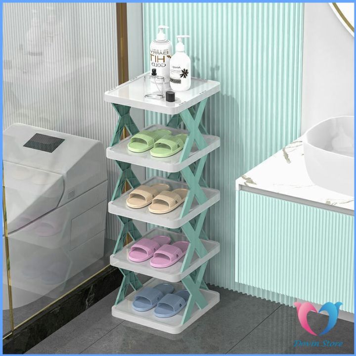 ชั้นวางรองเท้า-รูปตัวx-ชั้นรองเท้าพลาสติก-ประหยัดพื้นที่-shoe-rack