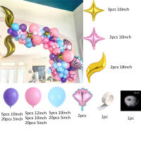 Mermaid Balloon Garland Kit Tail Arch Purple Green Confetti Ball For Mermaid Birthday Ocean Party Decoration Supplies Toy Global