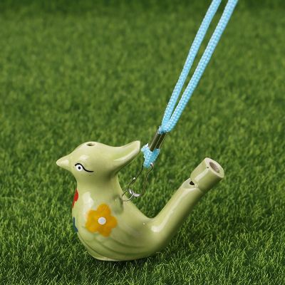 1pc Random Coloured Drawing Water Bird Whistle Musical Instrument Cute Outdoor Team Sports Whistle Survival kits