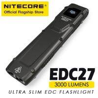 Nitecore ไฟฉาย EDC27 USB-C ชาร์จได้,ไฟฉายยุทธวิธีขนาดเล็กไฟฉายห้อยพวงกุญแจ EDC Troch Light 3000ลูเมนสร้างขึ้นใน Li-Ion Bat-Tery