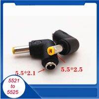 DALCAN 1/2/5pcs 5.5 x 2.1MM female to 5.5 x 2.5MM male elbow DC Connector Power Adapter 90-degree 5.5 x 2.1 to 5.5 x2.5