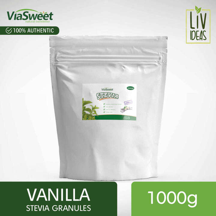 ViaSweet Stevia Erythritol Blend Granules (Vanilla Flavor) 1kg / 1 kilo
