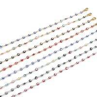 1PC Stainless Steel Religious Anklet Enamel Round Evil Eye Chains Multicolor On Foot Ankle Jewelry Silver Color 23cm Wholesale