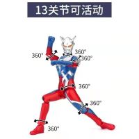 2023 ของเล่น Ultraman G + ตุ๊กตาหลายข้อต่อแบบเคลื่อนย้ายได้โมเดลการประกอบหุ่น Diga Zeta Rotaiga