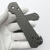 1ชิ้น Titanium Alloy มีดพับ Grip Patch Scales สำหรับ Chris Reeve ขนาดใหญ่ Sebenza 21 Handle DIY Make เปลี่ยนอุปกรณ์เสริม