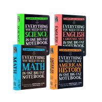 [] original English genuine notes of top students of American middle school students everything you need to Ace Science math in one big fat notebook