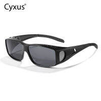 [10.10 Big Sale] Cyxus Polarized แว่นตากันแดดแบบครอบรอบแว่น Fit Over Light สำหรับผู้หญิงผู้ชาย Anti Glare PC กรอบสายตาสั้นสายตายาวตามอายุ 1304