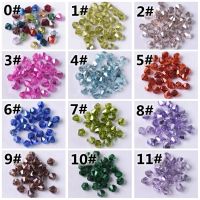 【LZ】 Metade Metálico Bicone Solto Spacer Beads Vidro Cristal Facetado Lote para Fazer Jóias Descobertas DIY 3mm 4mm 6mm 50 Pcs 100Pcs