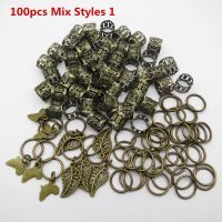 【CW】 100pcs Hair Braid Dreadlocks Bead Cuffs Dread Tube Dreadlock Accessaries Extension