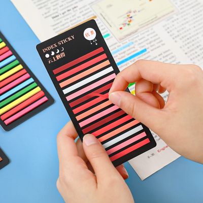 300 Sheets Rainbow Color Index Memo Pad Posted It Sticky Notepads Paper Sticker Notes Bookmark School Supplies Kawaii Stationery
